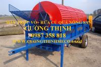 Máy tróc vỏ kết hợp rửa củ quả