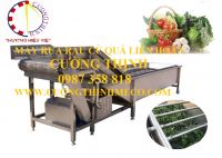Máy rửa rau củ quả bằng băng tải